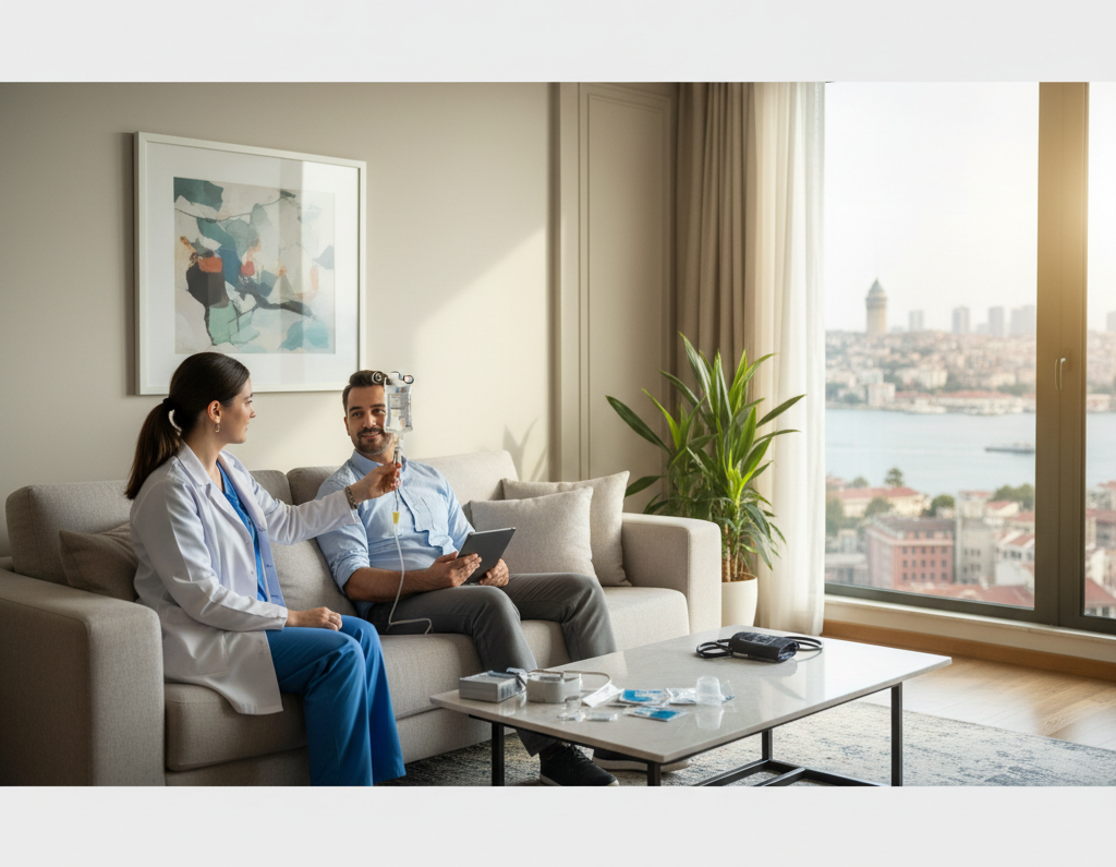 İstanbul Evde Serum Hizmeti konusunu temsil eden profesyonel kapak görseli